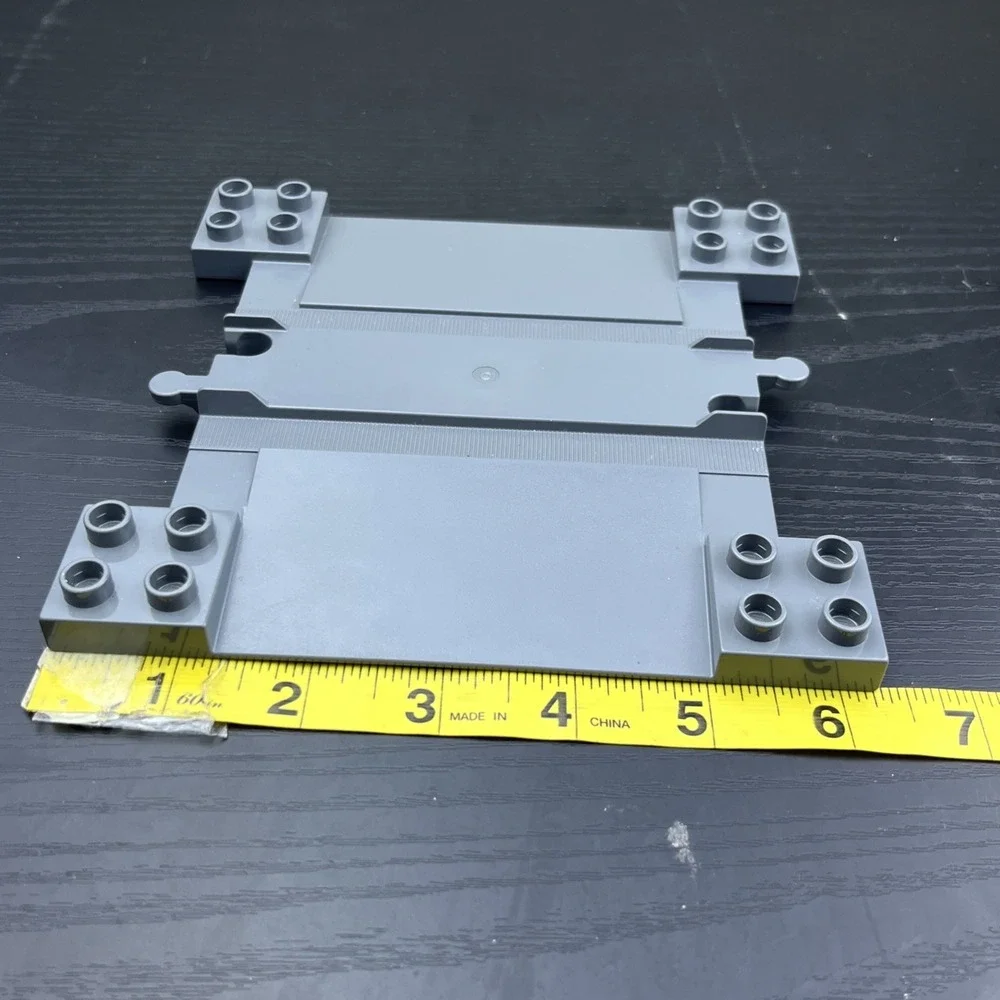 LEGO DUPLO‎ Light Gray Train Track Straight Crossing Replacement Track Piece